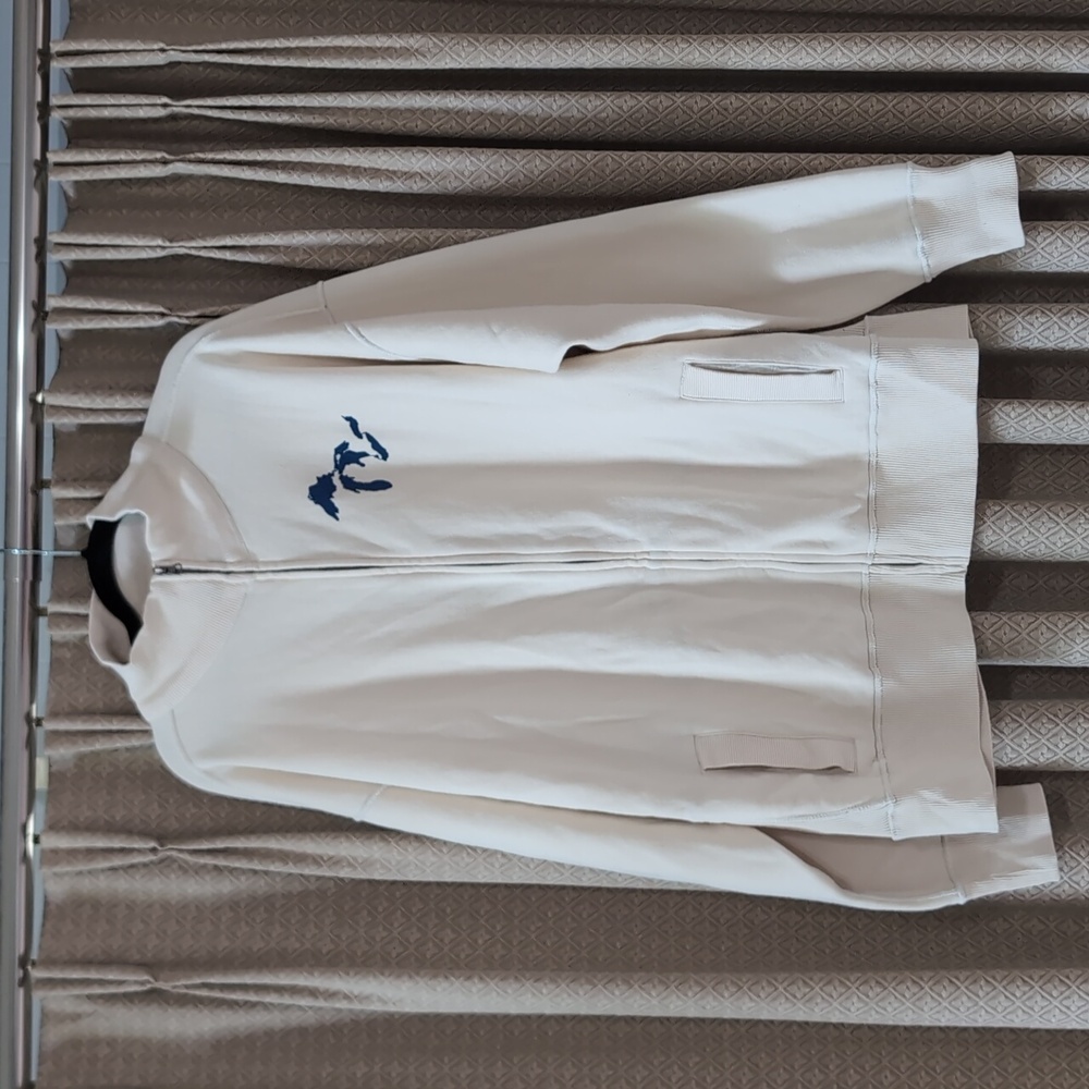 NWT Men's Size 2X Michigan Cream and Blue Great Lakes Unsalted Track Jacket